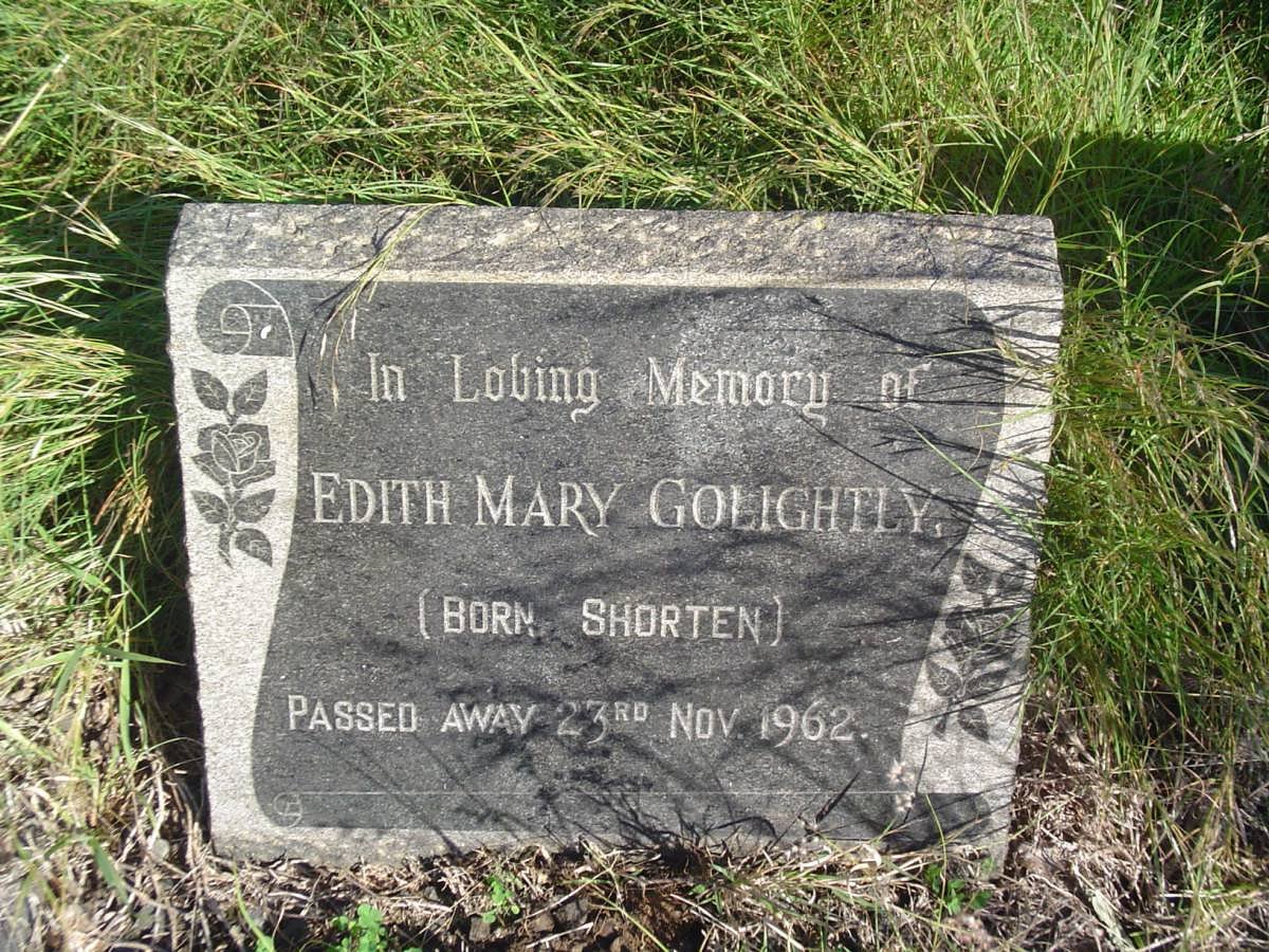 GOLIGHTLY Edith Mary nee SHORTEN -1962