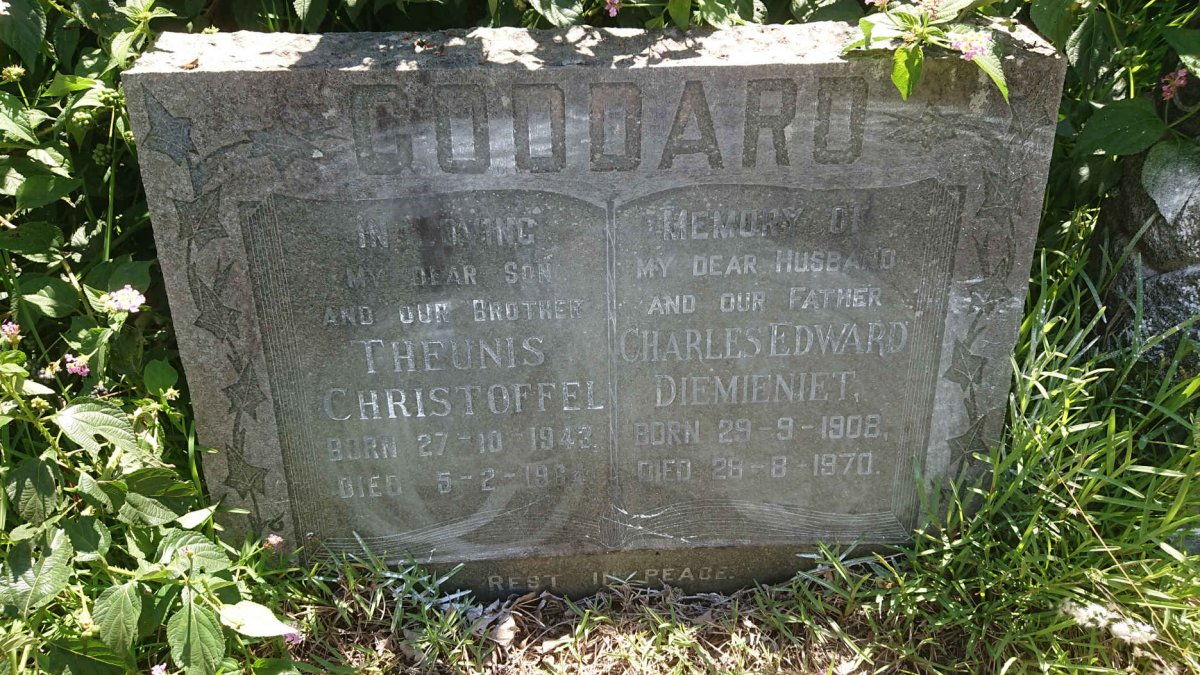 GODDARD Charles Edward Diemieniet 1908-1970 :: GODDARD Theunis Christoffel 1943-1964