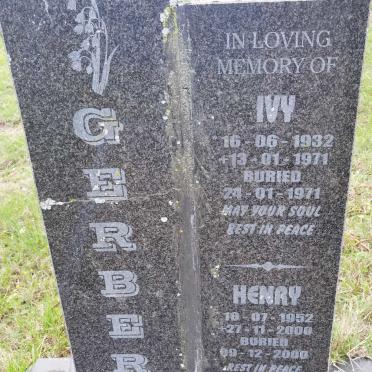 GERBER Ivy 1932-1971 :: GERBER Henry 1952-2000 