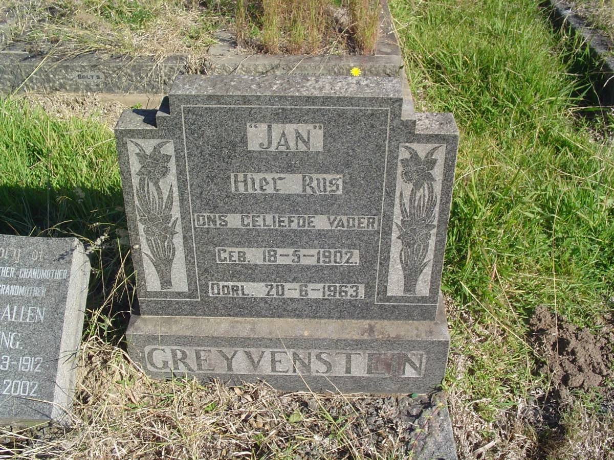 GREYVENSTEIN Jan 1902-1963 