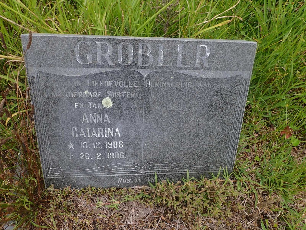 GROBLER Anna Catarina 1906-1986