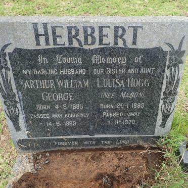 HERBERT Arthur William George 1891-1969 &amp; Louisa Hogg MASON 1893-1979