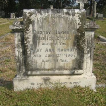 HARMUTH Gustav -1936 &amp; Mary Ann -1967