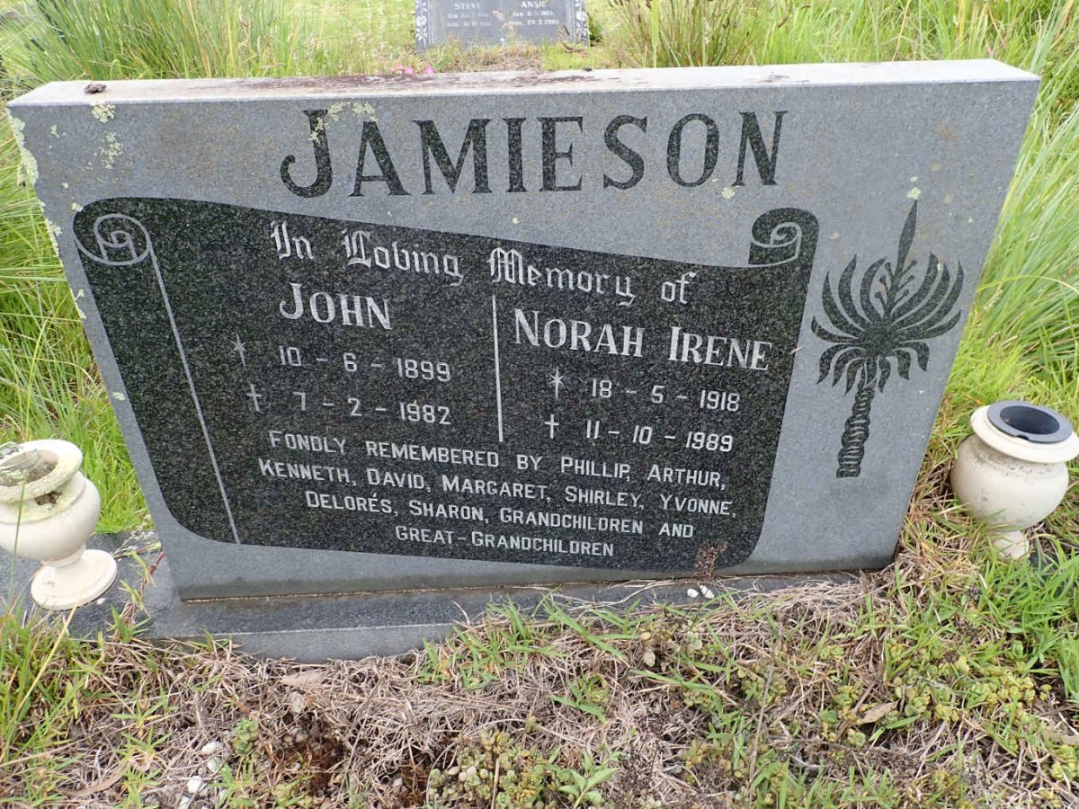 JAMIESON John 1899-1982 &amp; Norah Irene 1918-1989