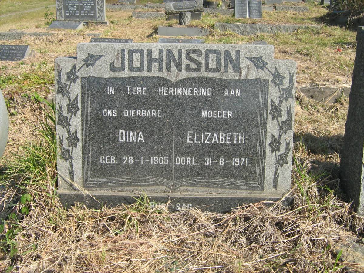 JOHNSON Dina Elizabeth 1905-1971