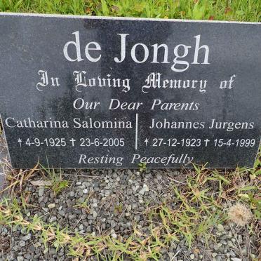 JONGH Johannes Jurgens, de 1923-1999 &amp; Catharina Salomina 1925-2005