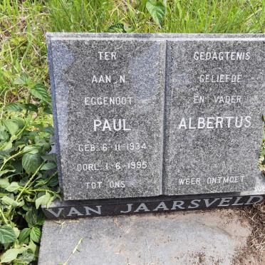 JAARSVELD Paul Albertus, van 1934-1995
