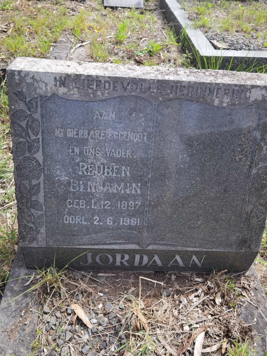 JORDAAN Reuben Benjamin 1897-1961