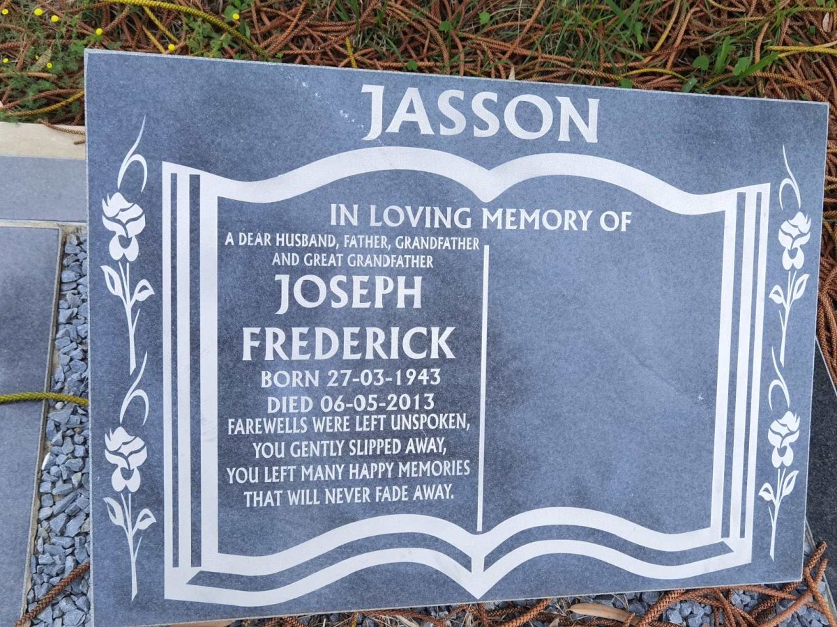 JASSON Joseph Frederick 1943-2013