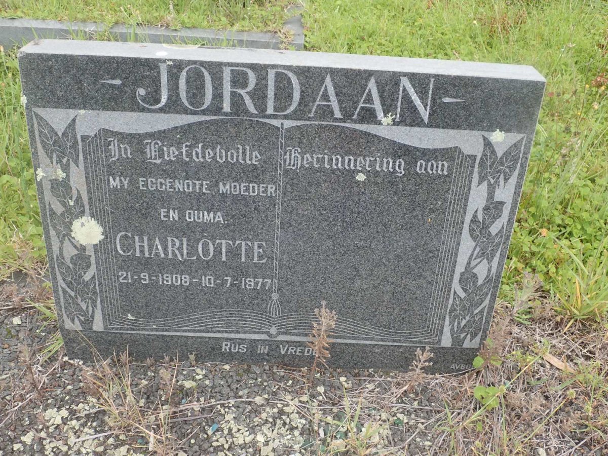 JORDAAN Charlotte 1908-1977