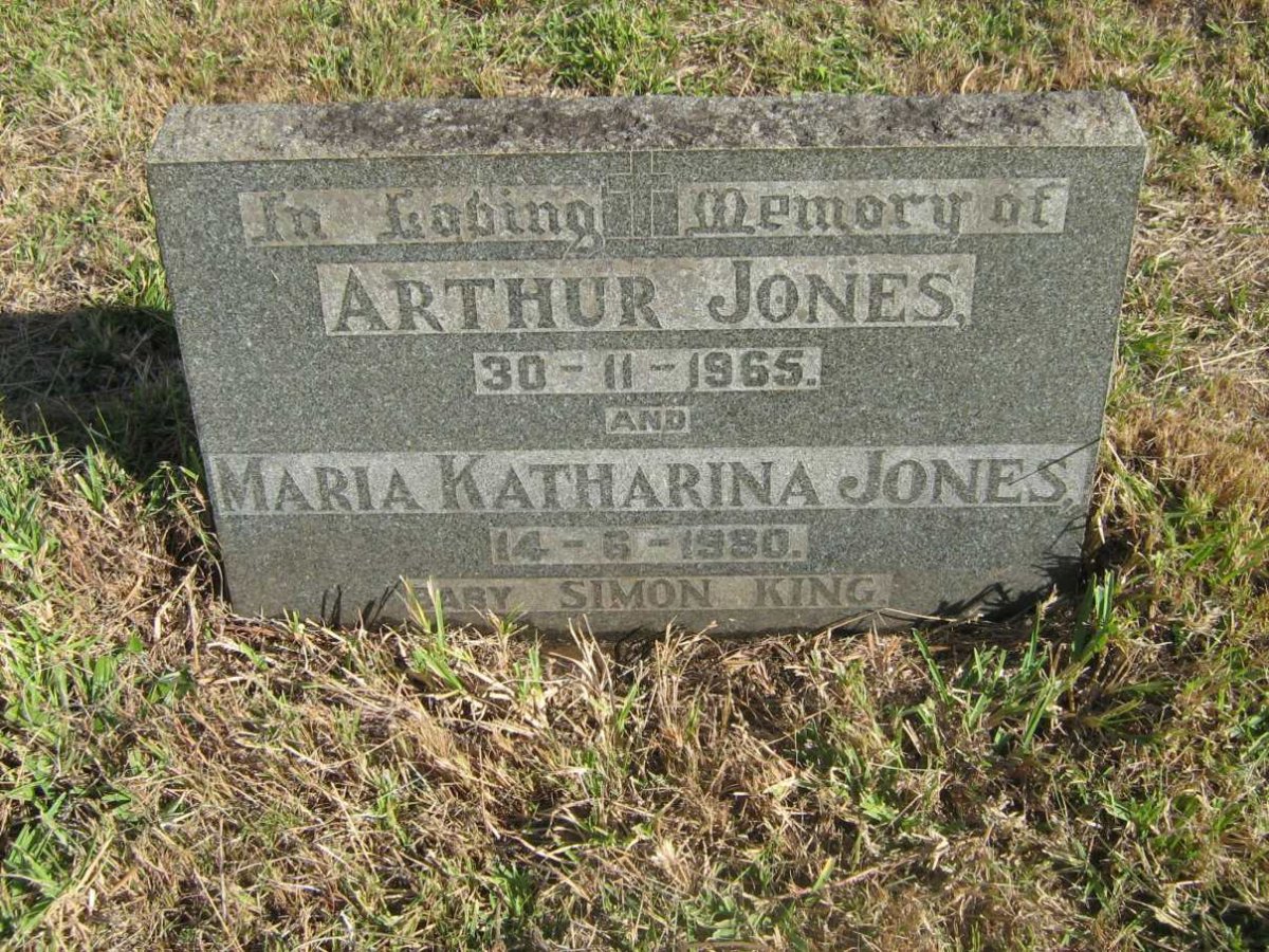 JONES Arthur -1965 &amp; Maria Katharina -1980