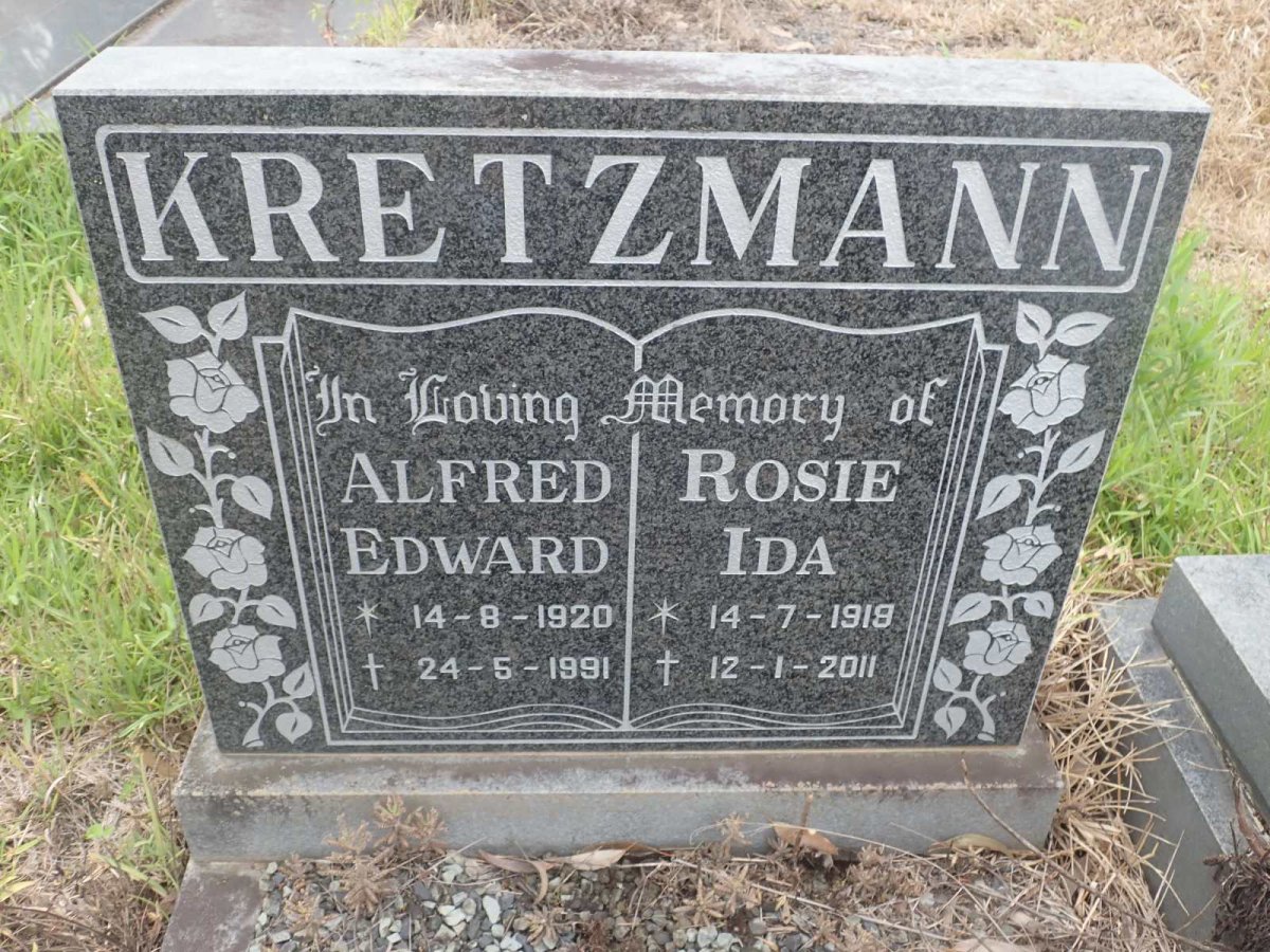 KRETZMANN Alfred Edward 1920-1991 &amp; Rosie Ida 1919-2011