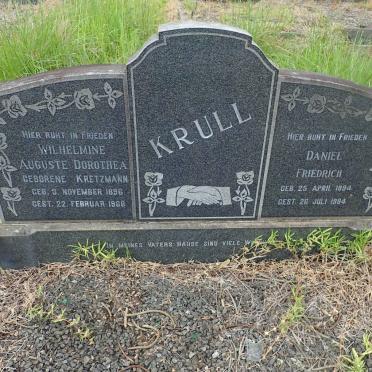 KRULL Daniel Friedrich 1894-1984 &amp; Wilhelmina Auguste Dorothea KRETZMANN 1896-1968