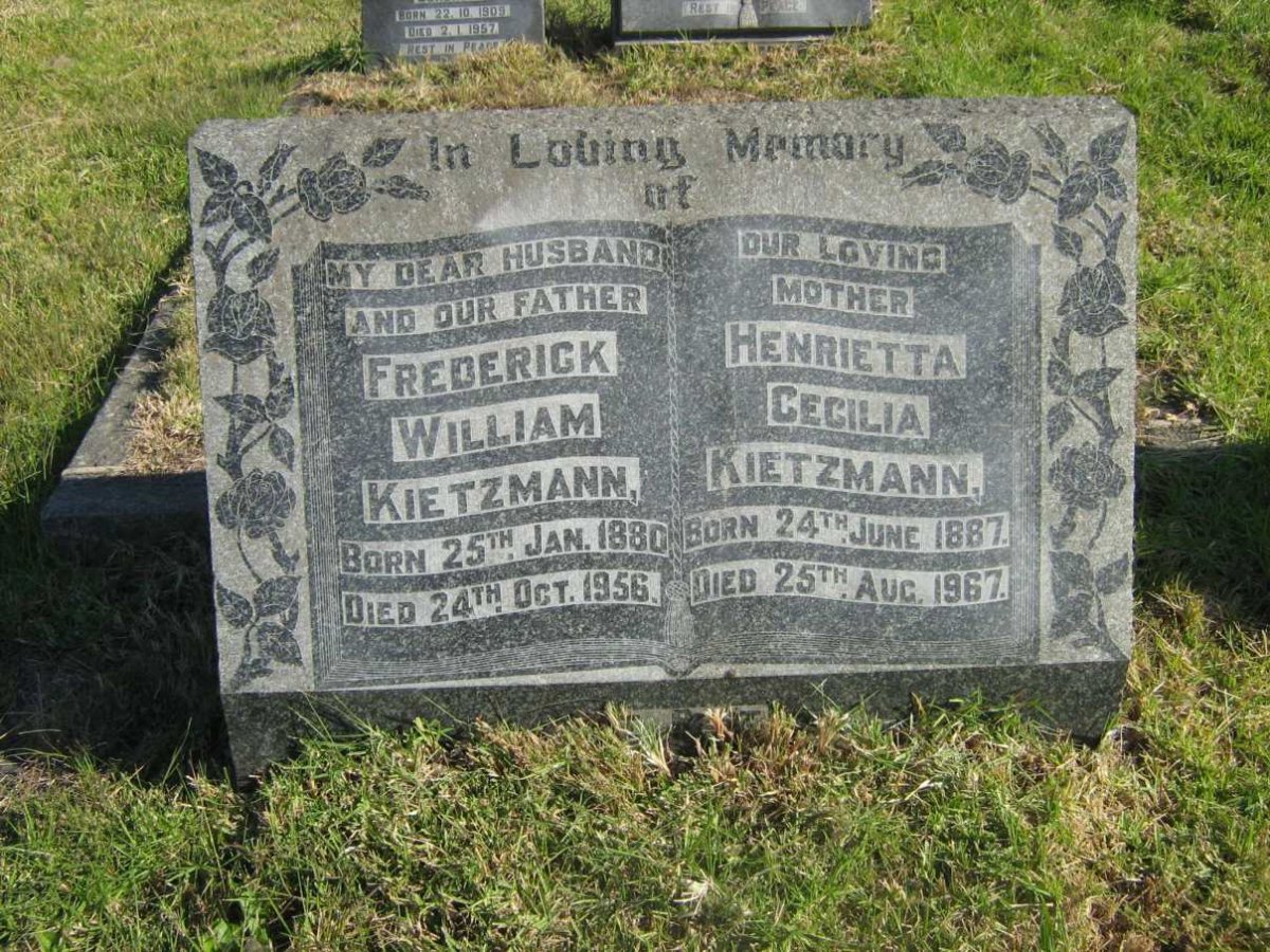 KIETZMANN Frederick William 1880-1956 &amp; Henrietta Cecilia 1887-1967