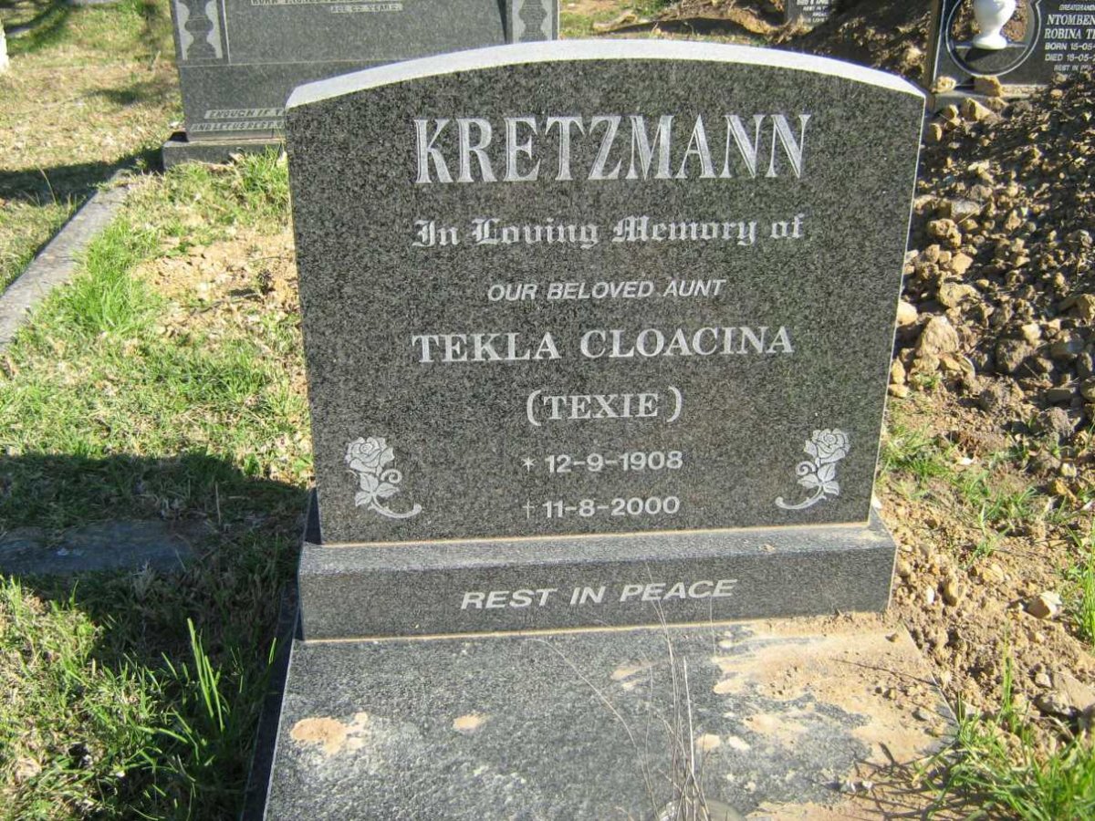 KRETZMANN Tekla Cloacina 1908-2000