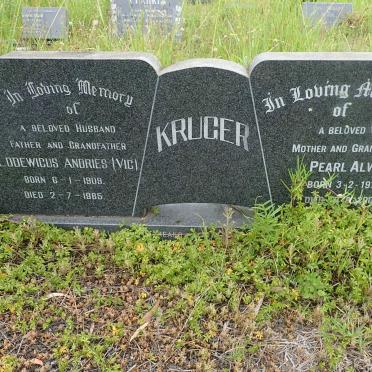 KRUGER Lodewicus Andries 1909-1985 &amp; Pearl Alwine 1914-2003