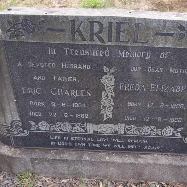 KRIEL Eric Charles 1894-1962 & Freda Elizabeth 1898-1968