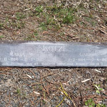 KOTZE Gabriel 1884-1962 & Maria M. 1884-1960