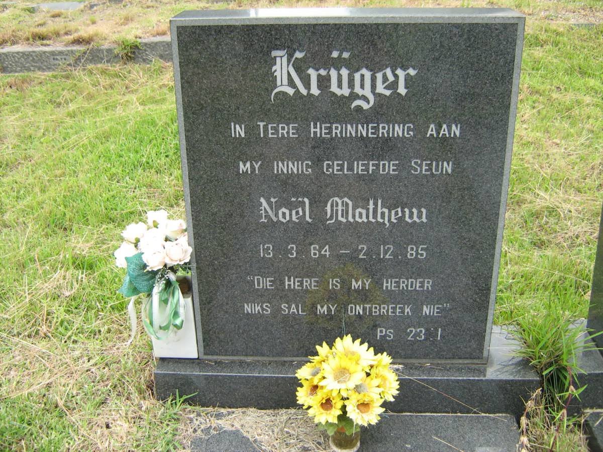 KRUGER Noel Mathew 1964-1985