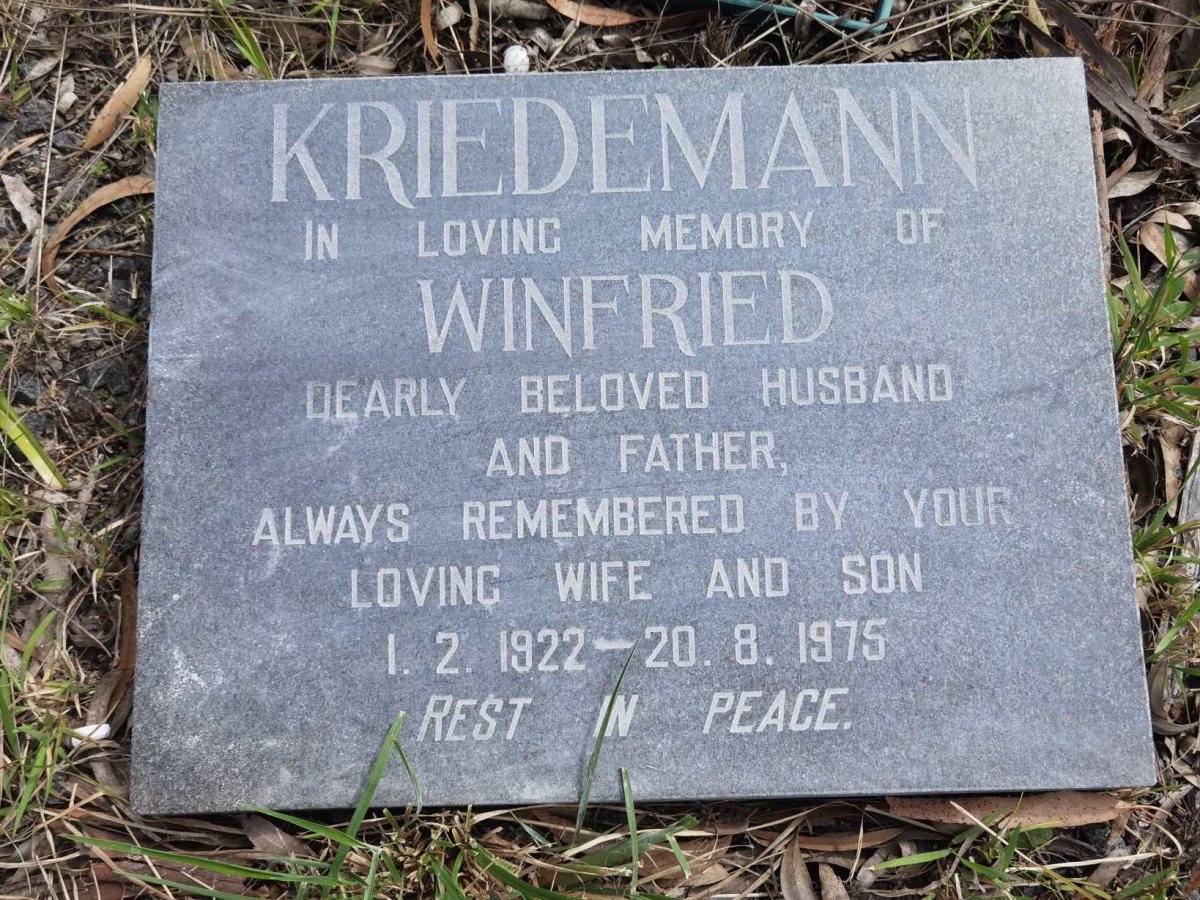 KRIEDEMANN Winfried 1922-1975