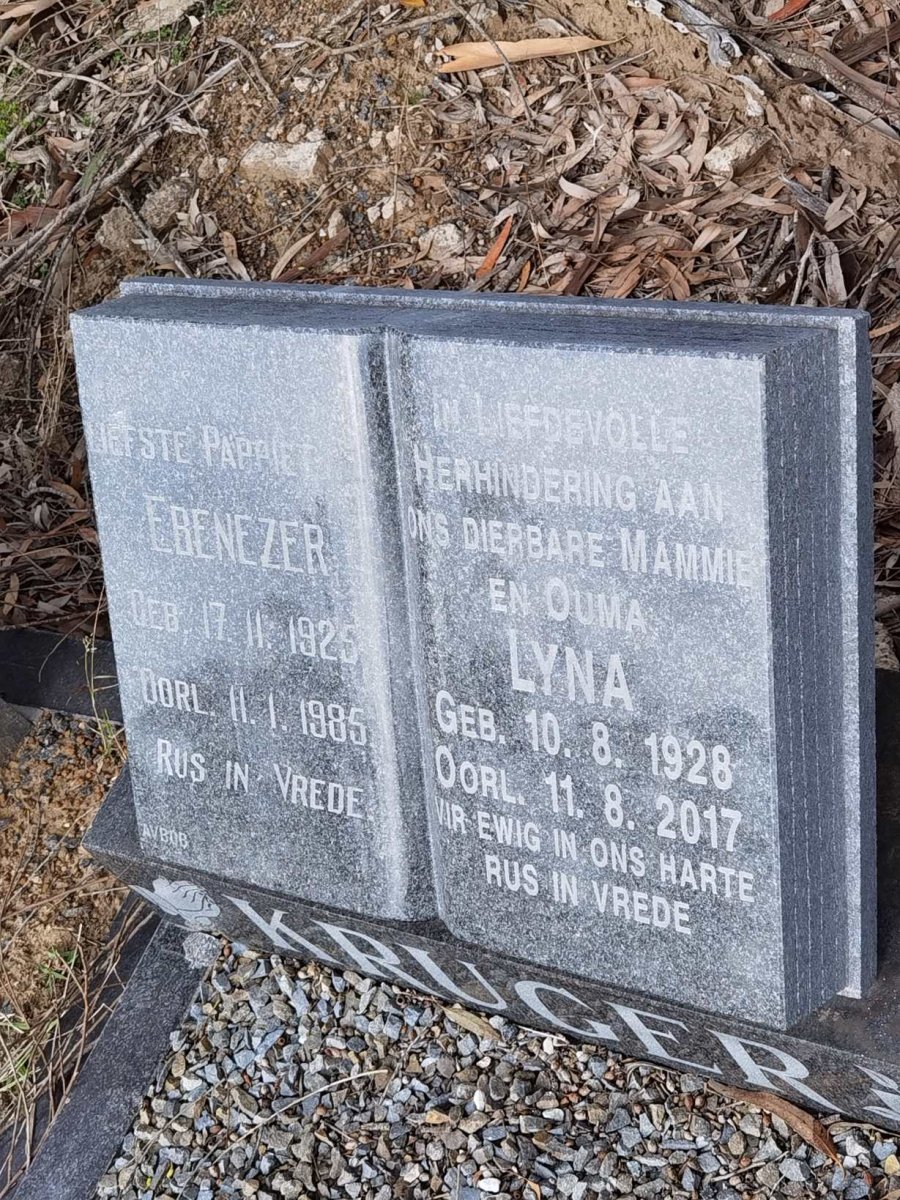 KRUGER Ebenezer 1925-1985 & Lyna 1928-2017