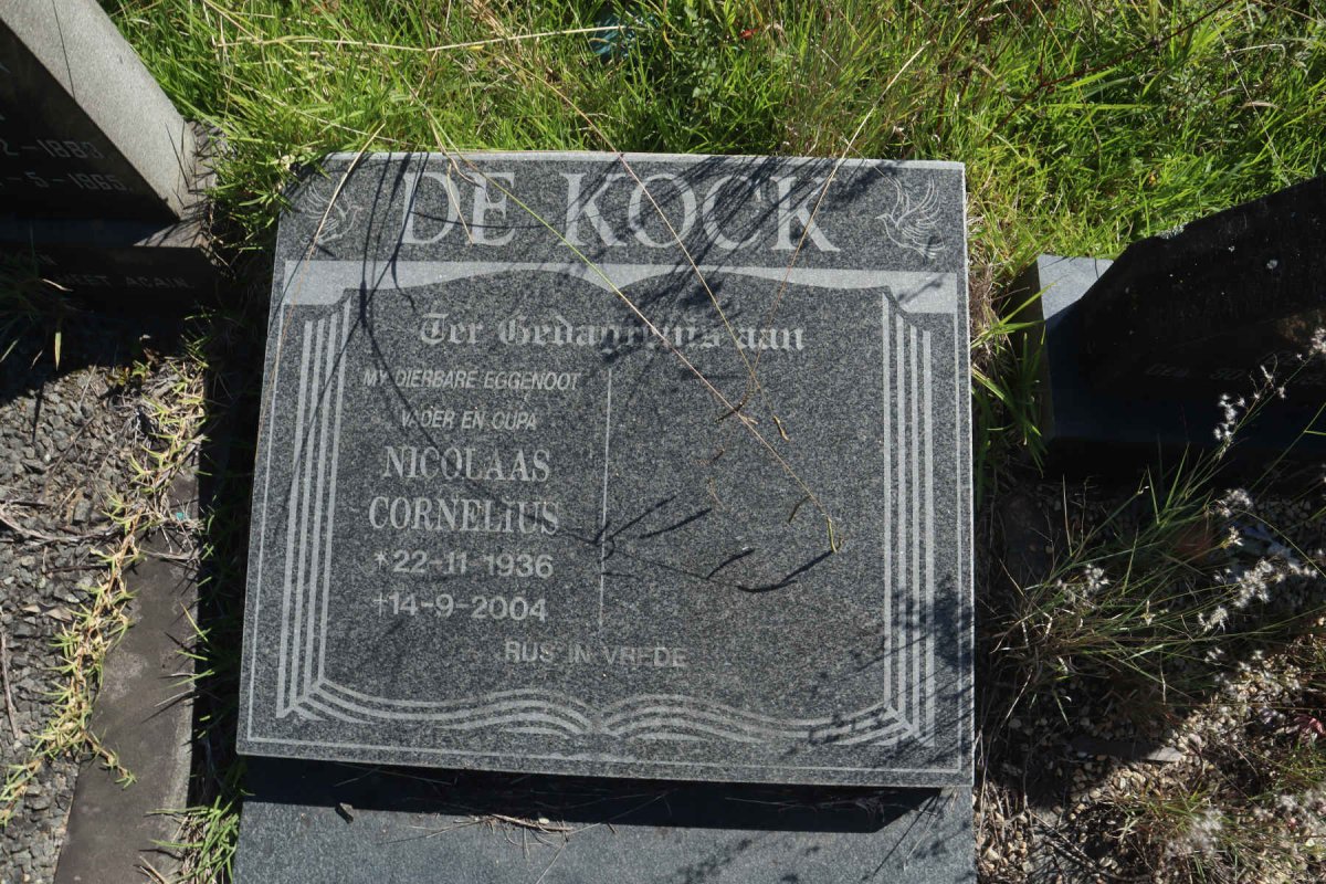 KOCK Nicolaas Cornelius, de 1936-2004