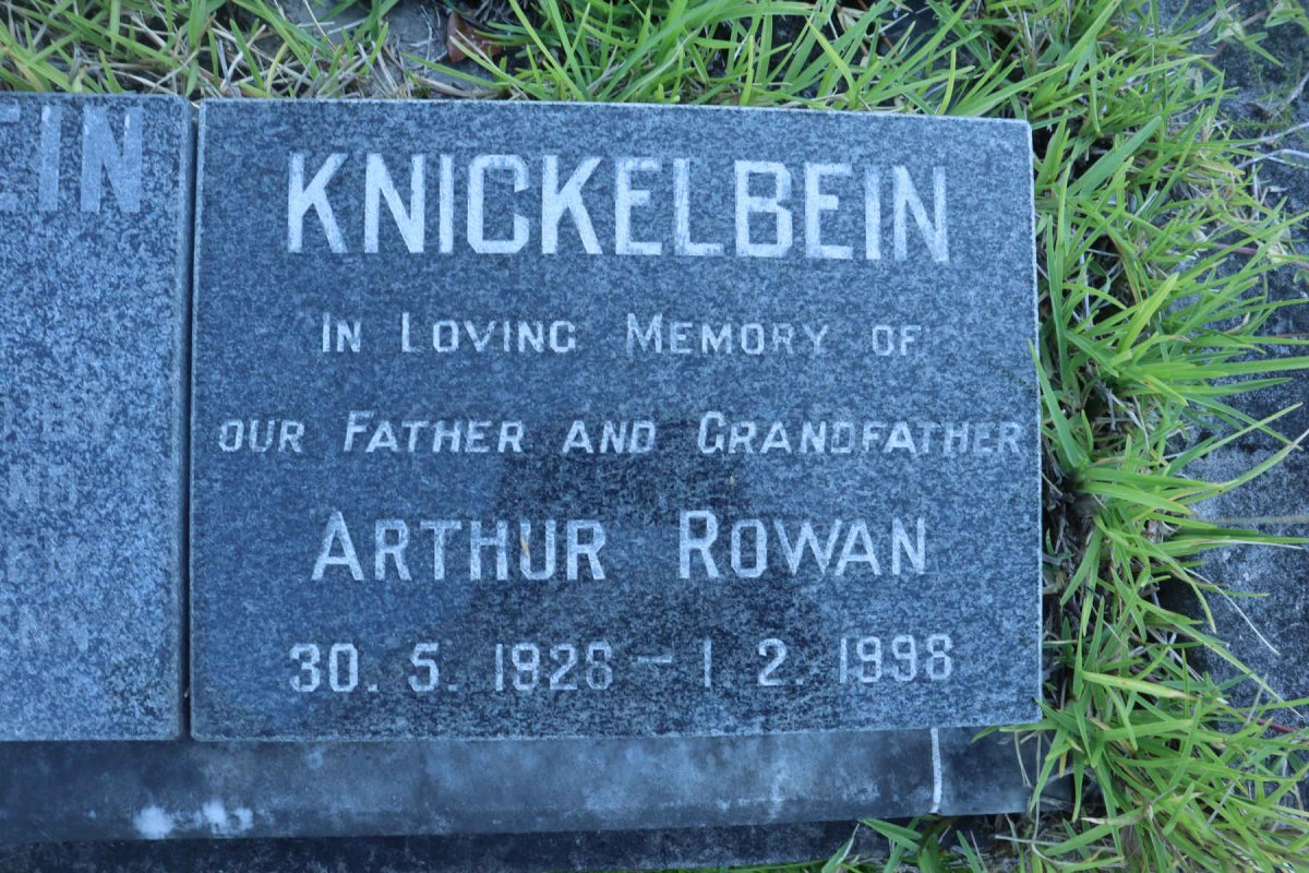KNICKELBEIN Arthur Rowan 1928-1998