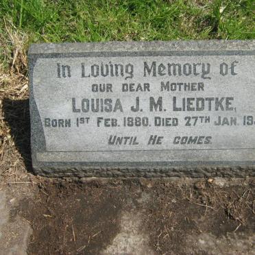 LIEDTKE Louisa J.M. 1880-1957