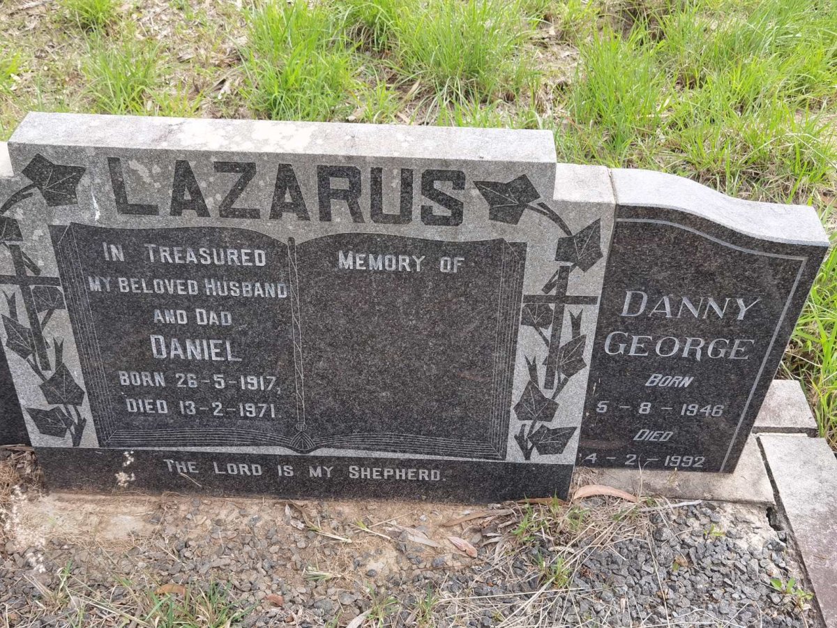 LAZARUS Daniel 1917-1971 :: LAZARUS Danny George 1946-1992