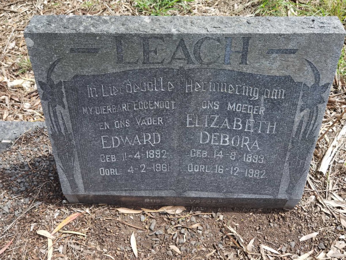 LEACH Edward 1892-1961 & Elizabeth Debora 1893-1982
