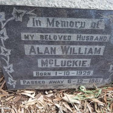 MCLUCKIE Alan William 1929-1961