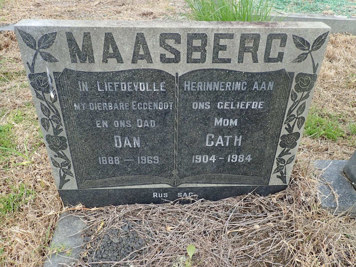 MAASBERG Dan 1888-1969 &amp; Cath 1904-1984