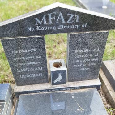 MFAZI Lawukazi Deborah 1929-2004