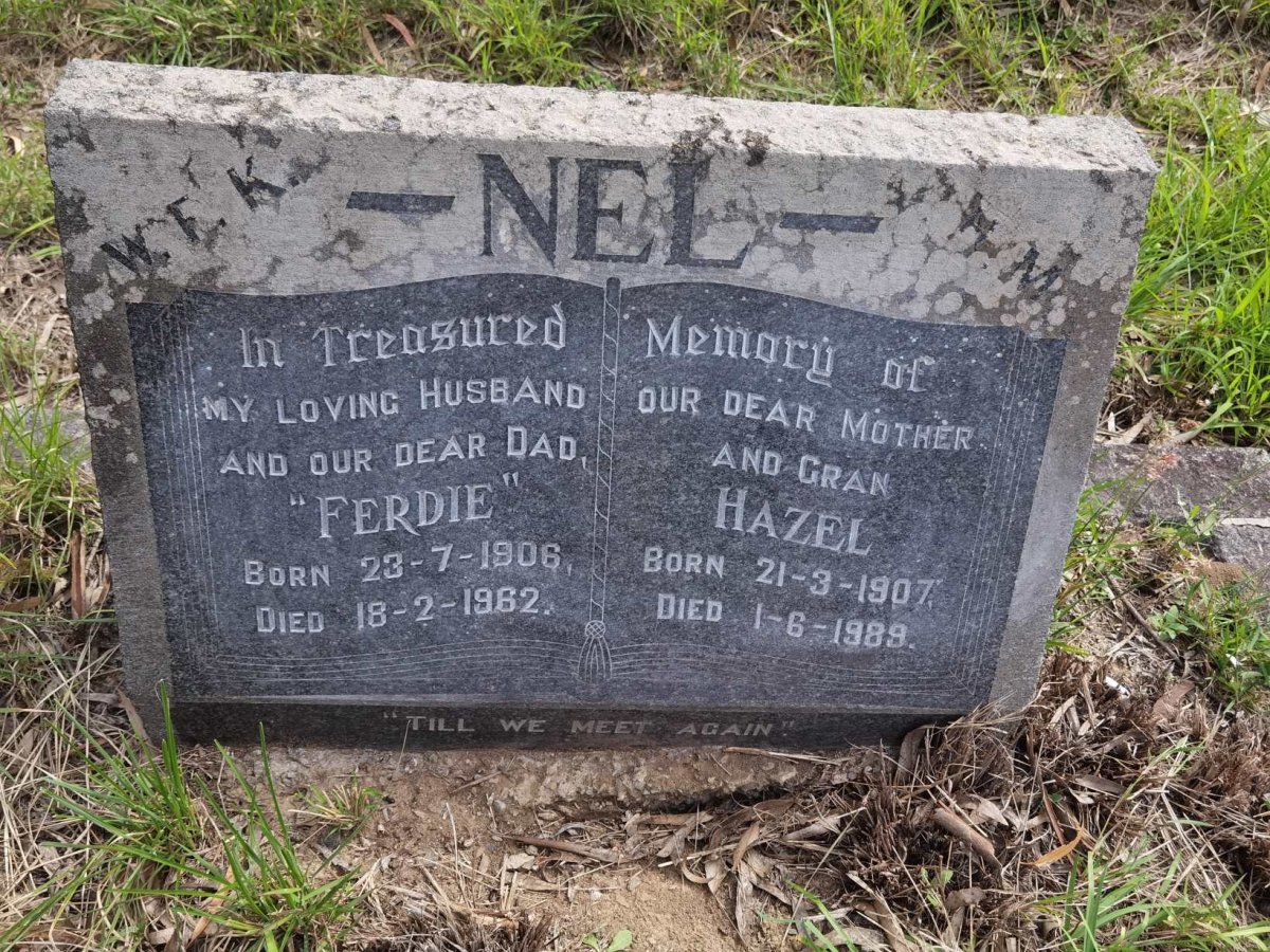 NEL Ferdie 1906-1962 & Hazel 1907-1989