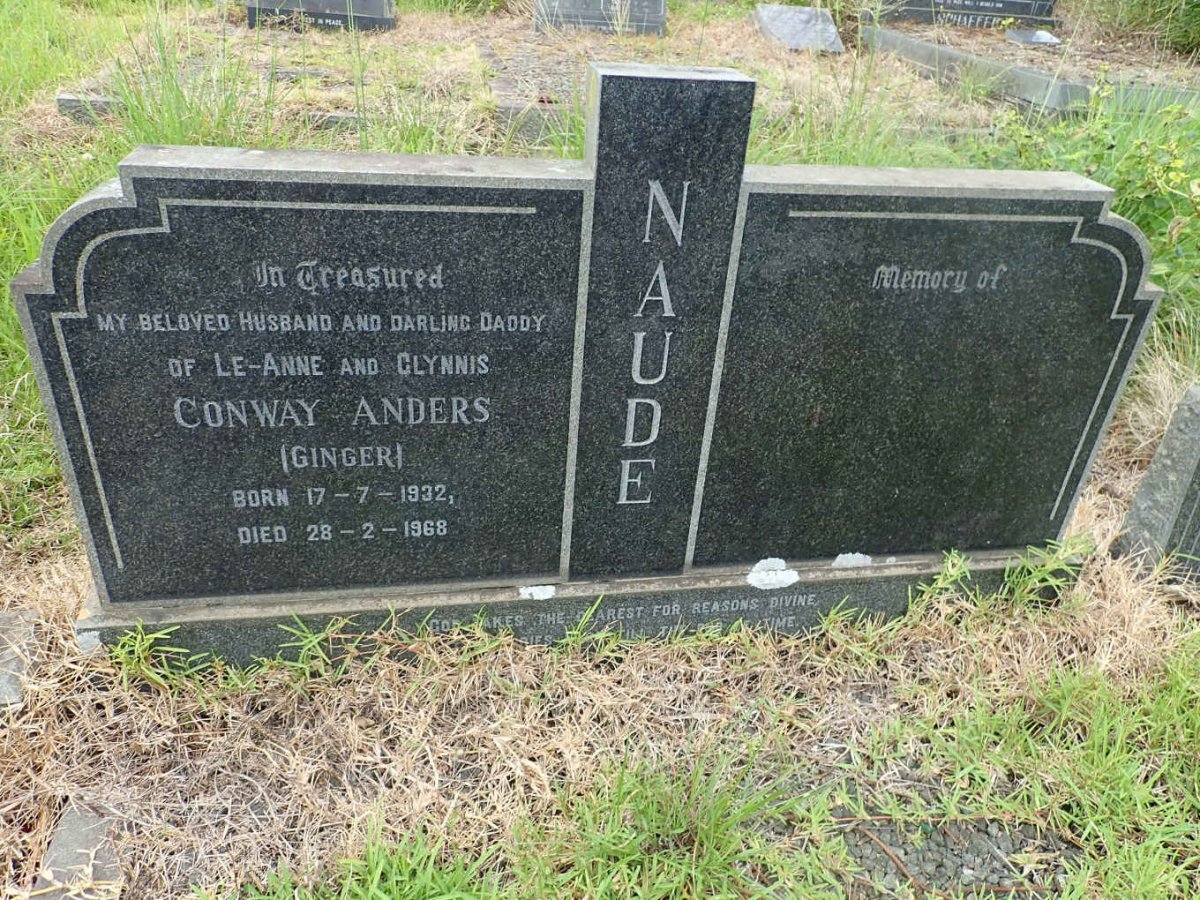 NAUDE Conway Anders 1932-1968