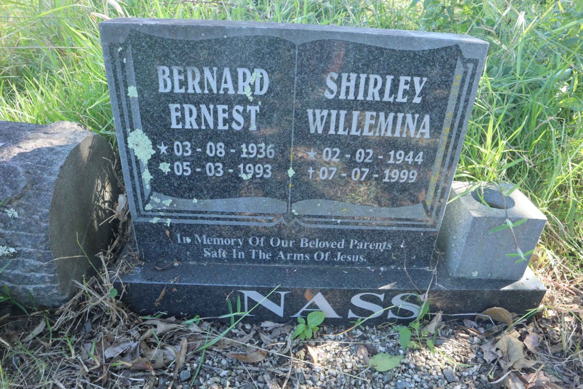 NASS Bernard Ernest 1936-1993 &amp; Shirley Willemina 1944-1999