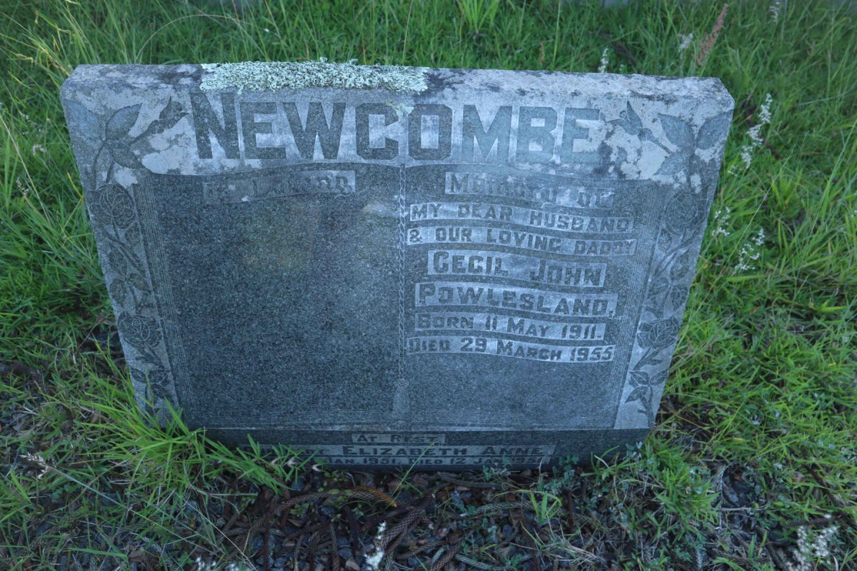 NEWCOMBE Cecil John Powesland 1911-1955 :: NEWCOMBE Elizabeth Anne 1951-1951
