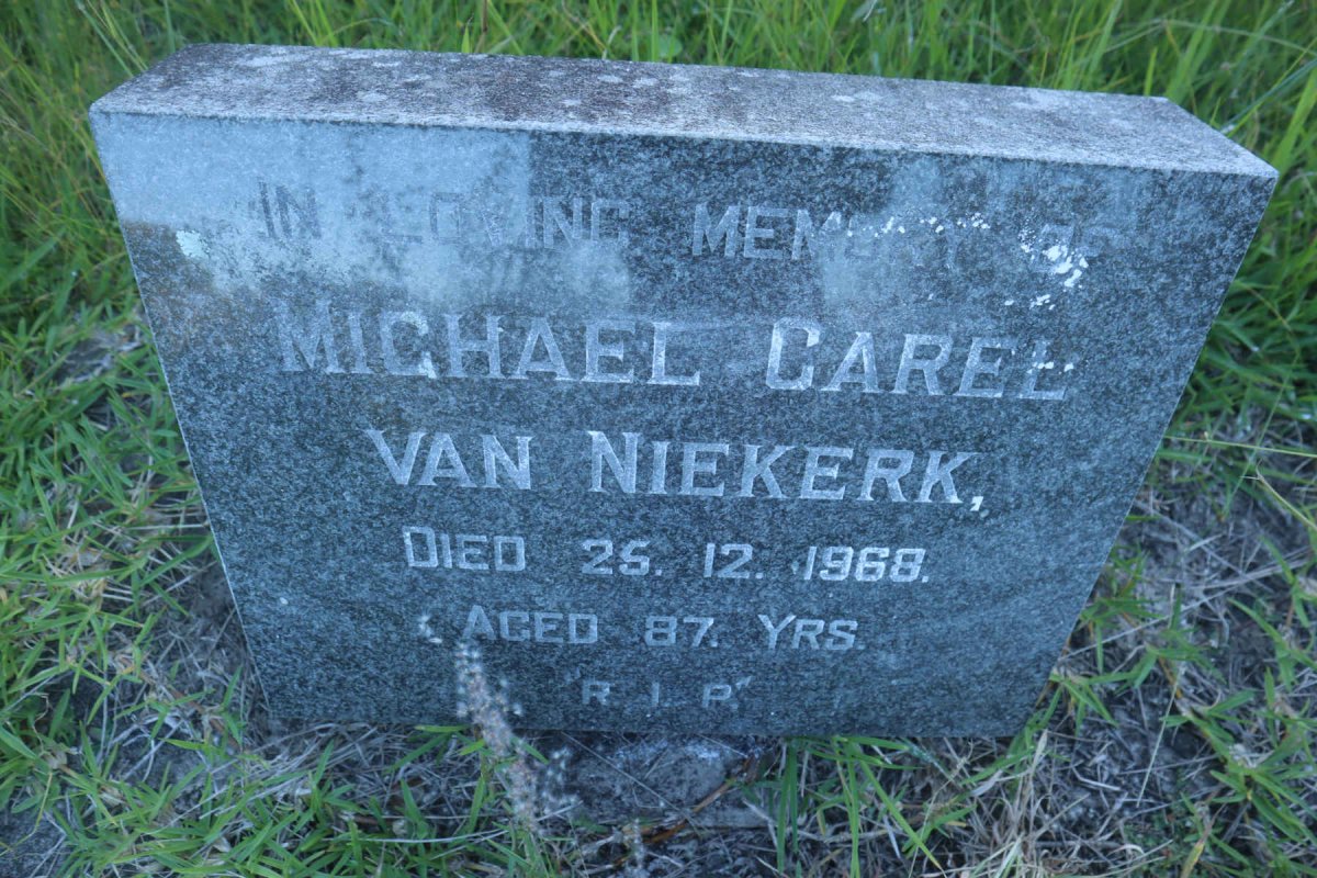 NIEKERK Michael Carel, van -1968