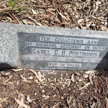 POSTHUMUS Carel G.H. 1901-1960
