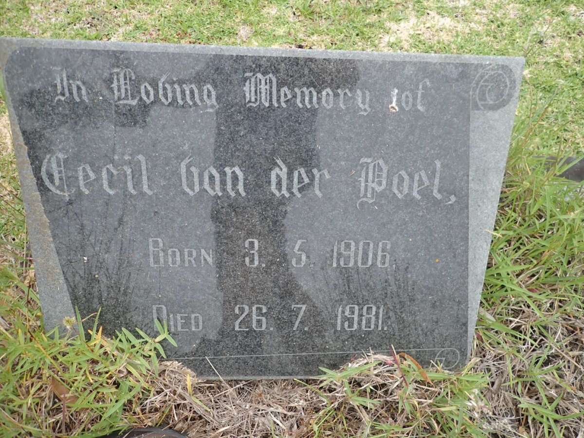 POEL Cecil, van der 1906-1981