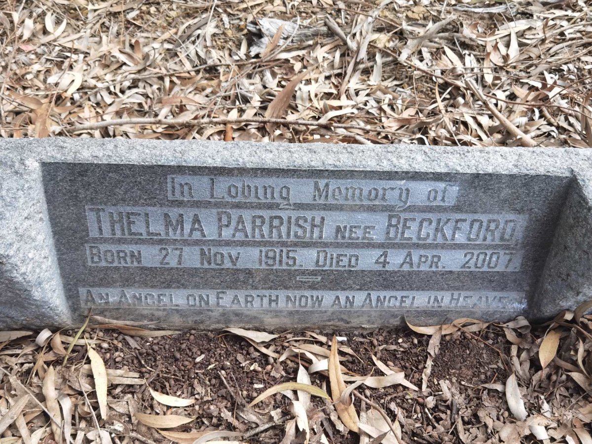 PARRISH Thelma nee BECKFORD 1915-2007