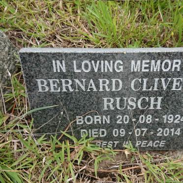 RUSCH Bernard Clive 1924-2014