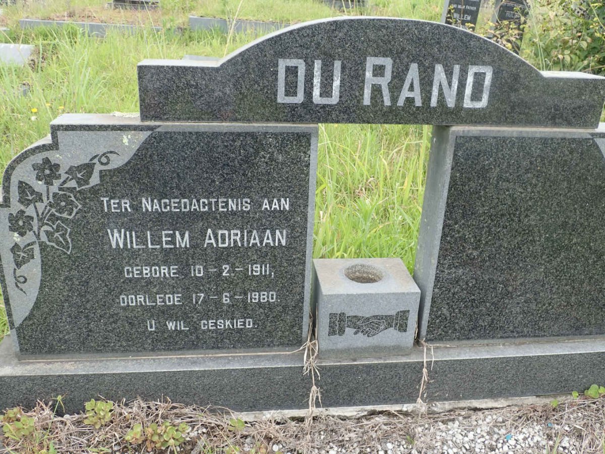 RAND Willem Adriaan, du 1911-1980