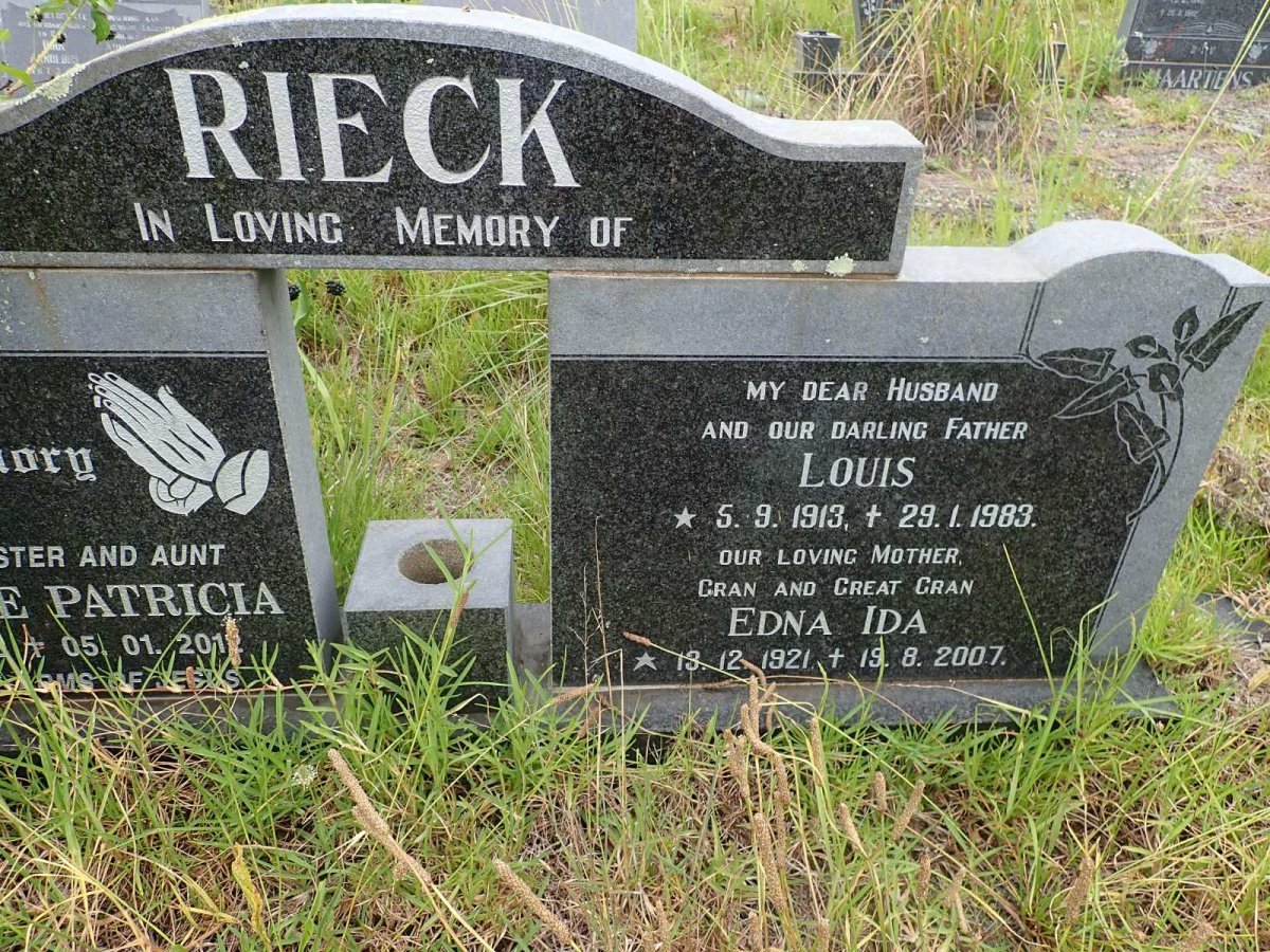 RIECK Louis 1913-1983 &amp; Edna Ida 1921-2007 :: RIECK ? Patricia -201?