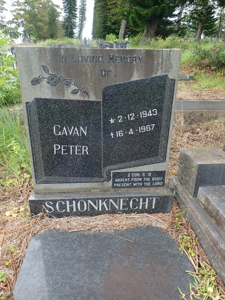 SCHONKNECHT Gavan Peter 1943-1967