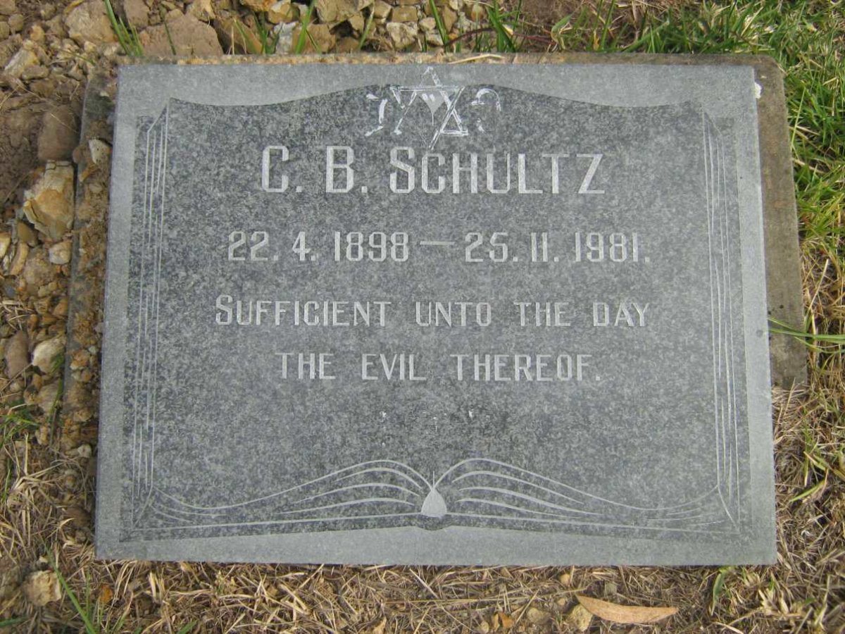 SCHULTZ C.B. 1898-1981