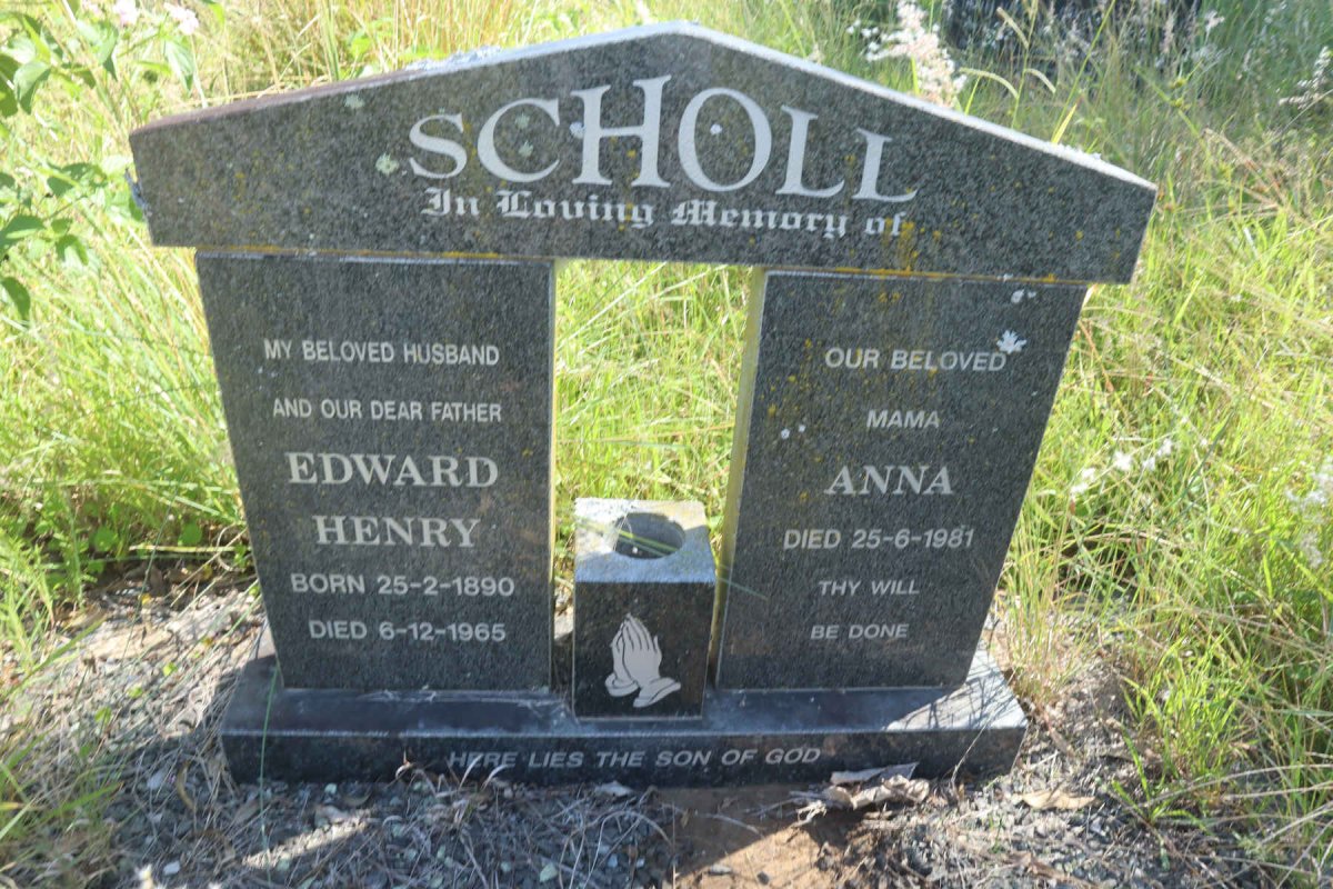 SCHOLL Edward Henry 1890-1965 &amp; Anna -1981