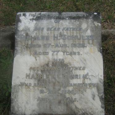 SCHULZE Richard H. -1926 &amp; Harriet Catherine -1895