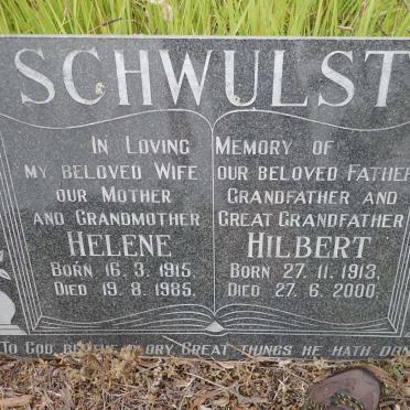 SCHWULST Hilbert 1913-2000 &amp; Helene 1915-1985