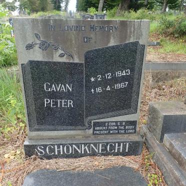 SCHONKNECHT Gavan Peter 1943-1967